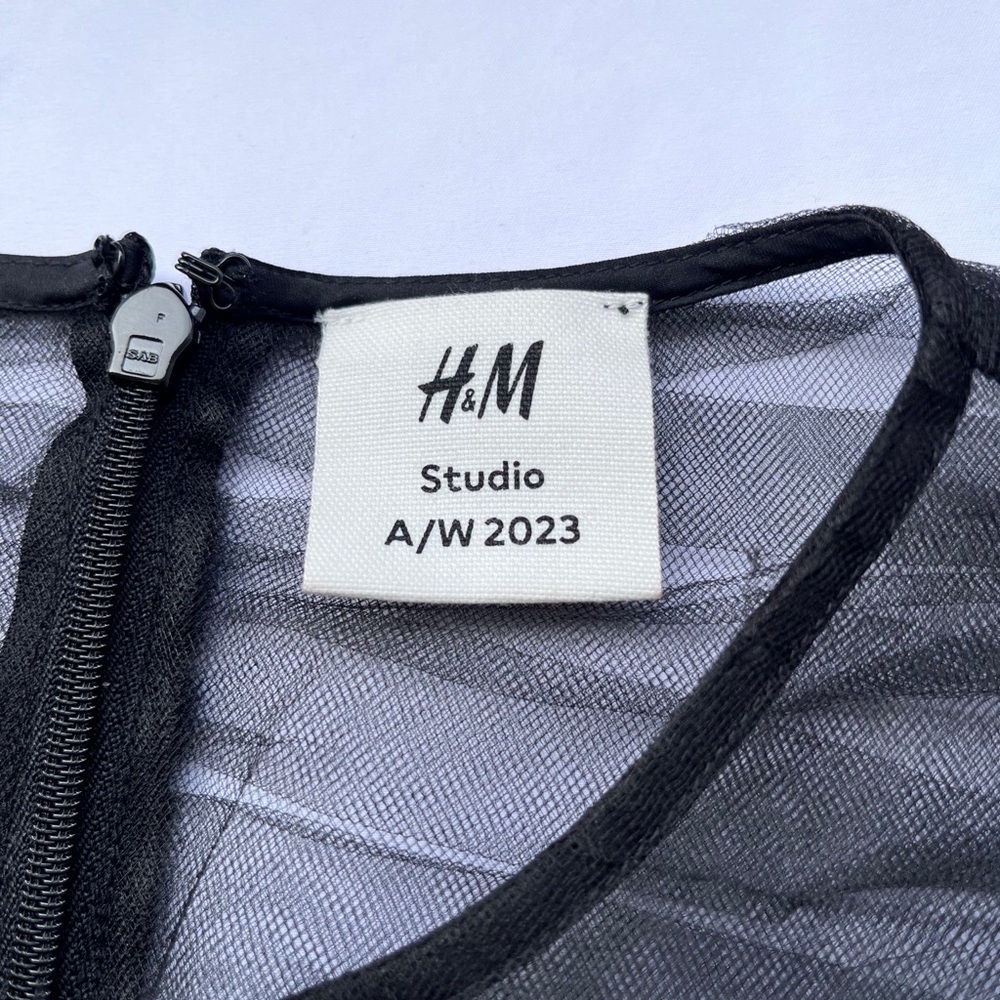H&M Black Sheer Ruffle Blouse - Picture 12 of 16